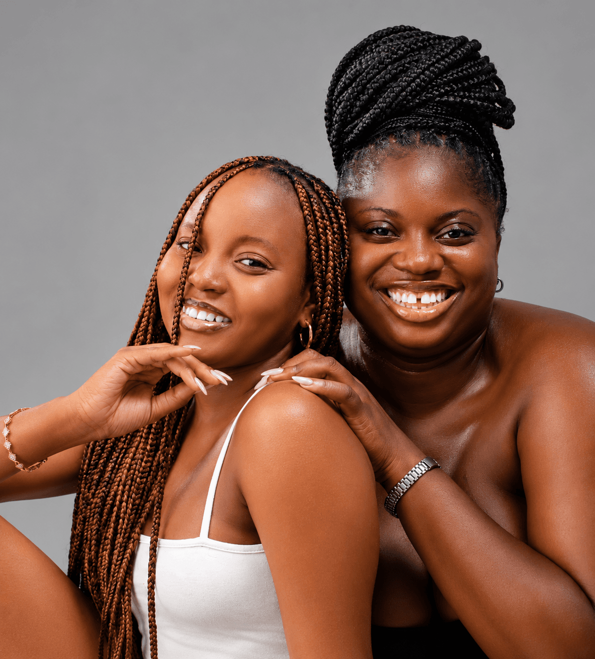 Two GARDIN women together in a clean studio portrait