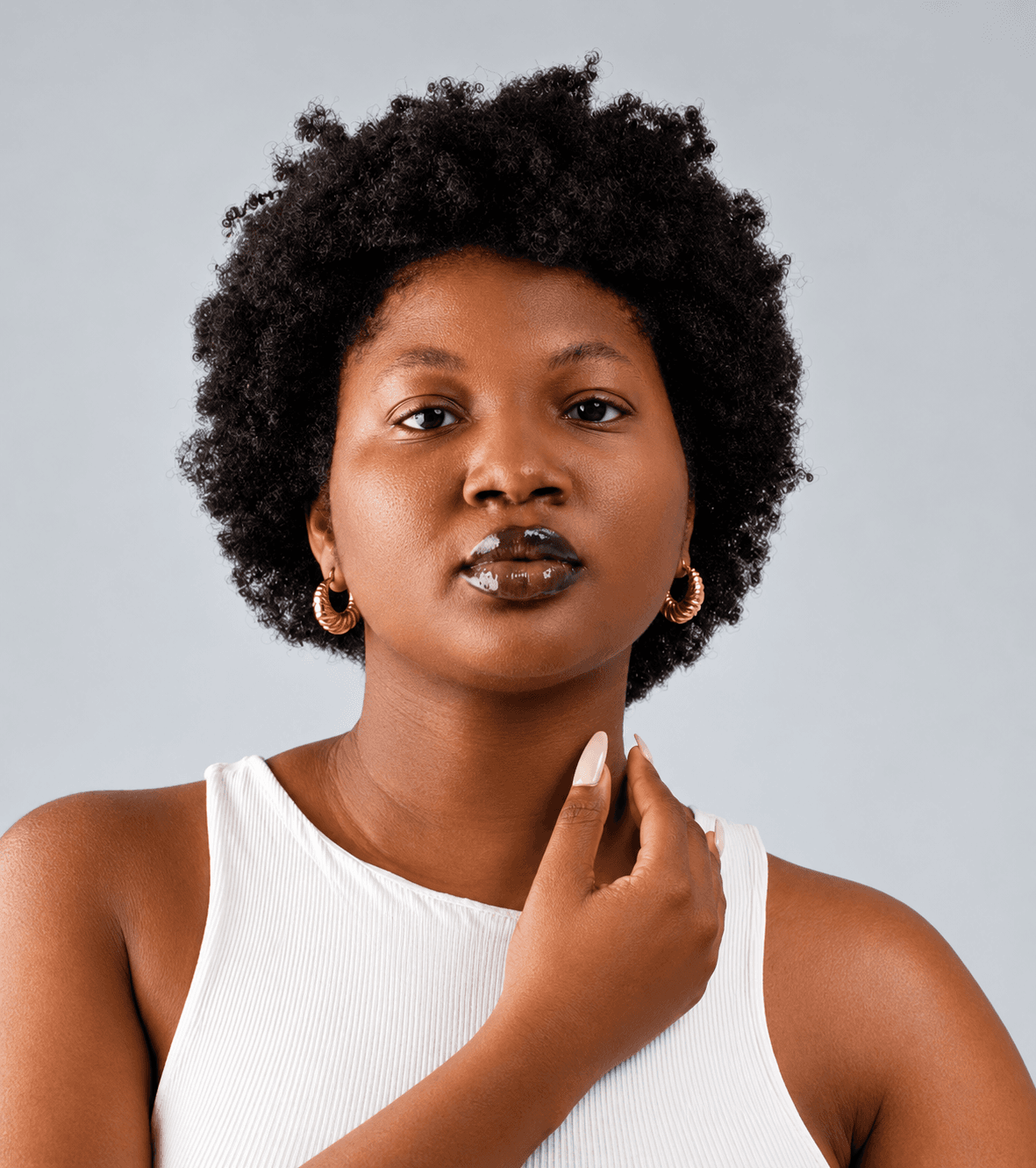 GARDIN woman in a clean editorial portrait